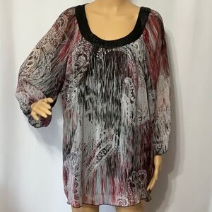 L.A Blues Size 26/28W Elegant Women's Top 100% Polyester